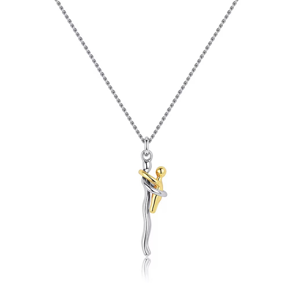 Mom and kid Necklace Gold
