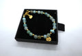 Aquamarine Bracelet with Evil Eye Charm